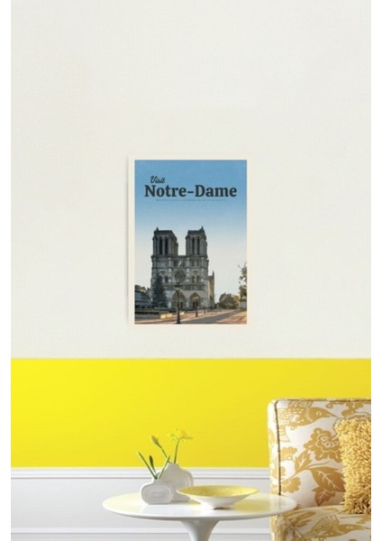 Notre-Dame Tablo Ahşap Poster Dekoratifnı Ziyaret Edin fiyatları