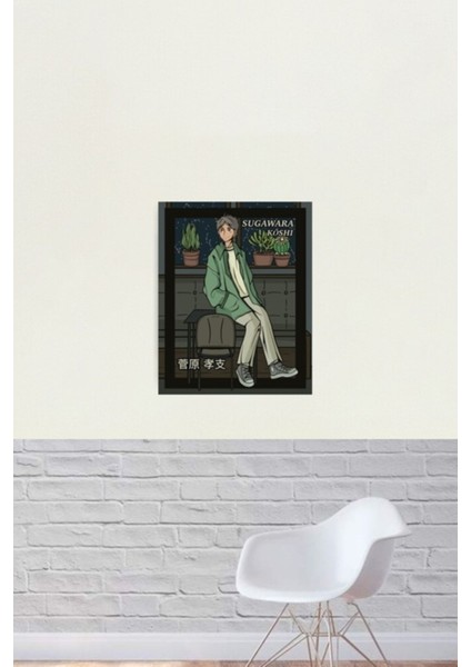 Sugawara Koushi Tablo Ahşap Poster Dekoratif