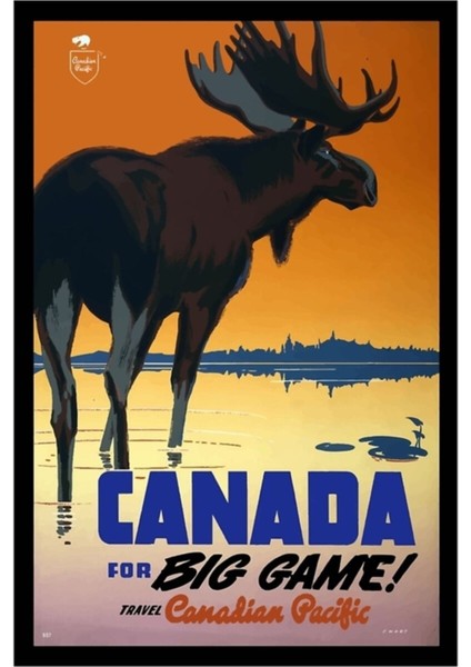 Seyahat Poster Kanada Tablo Ahşap Poster Dekoratif