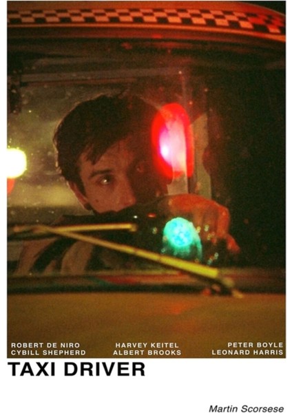 Taxi Driver Tablo Ahşap Poster Dekoratif