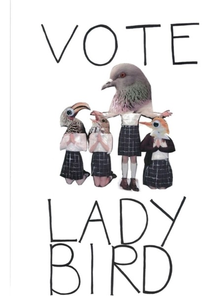 Vote Lady Bird Tablo Ahşap Poster Dekoratif