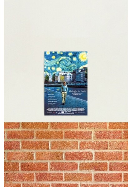 Paris'te Gece Yarısı Tablo Ahşap Poster Dekoratif