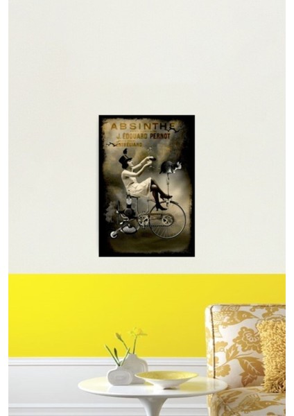 Absınthe Özet Vintage Likör Er Reklam Baskısı Tablo Ahşap Poster Dekoratif fiyatları