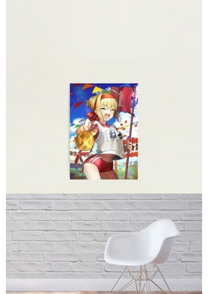 Fate Grand Order (Fgo) - Umu Nero Claudius (Bloomers Costume) Tablo Ahşap Poster Dekoratif