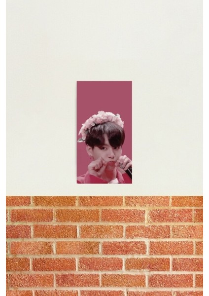 Bts Çiçek Taçları Tablo Ahşap Poster Dekoratif KOD3190