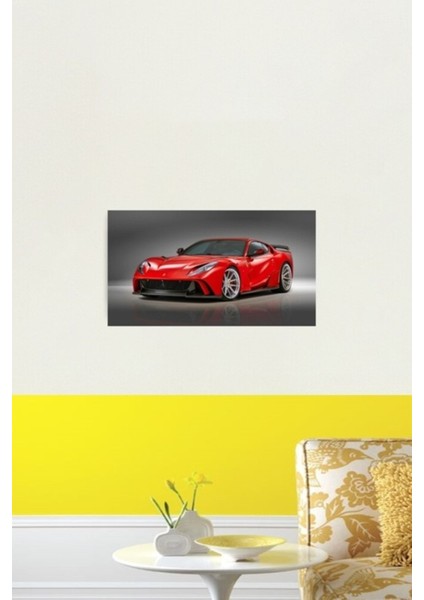 Ferrari 812 Süper Hızlı Tablo Ahşap Poster Dekoratif