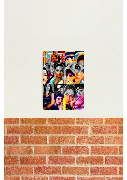 Vintage Bollywood Desen 3 Tablo Ahşap Poster Dekoratif fiyatları