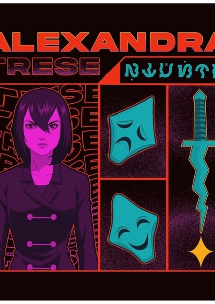 Alexandra Trese Brutalist Tasarım Tablo Ahşap Poster Dekoratif