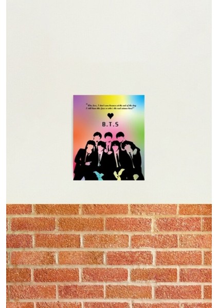 Bts Gerçek Kazanan Burada Grup Tablo Ahşap Poster Dekoratif KOD1066