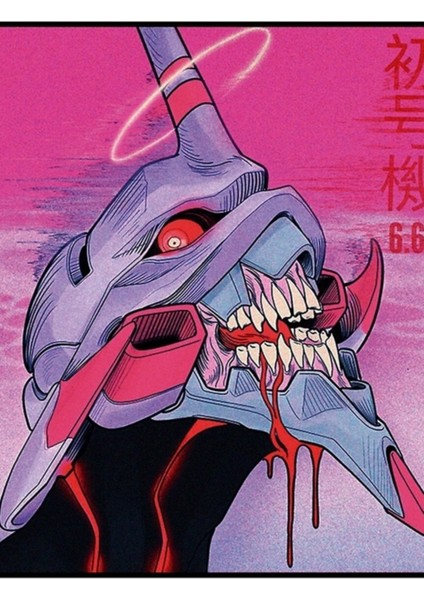 Eva - Neon Genesis Evangelion - 6.66 Tablo Ahşap Poster Dekoratif