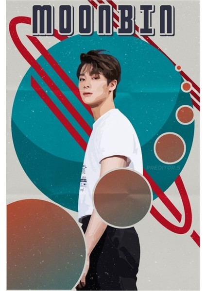 Astro - Moonbin Tablo Ahşap Poster Dekoratif KOD3725