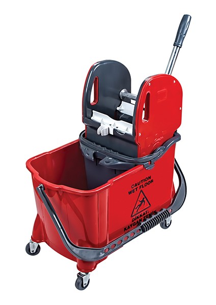 Üçtem Hünerli Plastik Presli Temizlik Seti HTS731-KIRMIZI