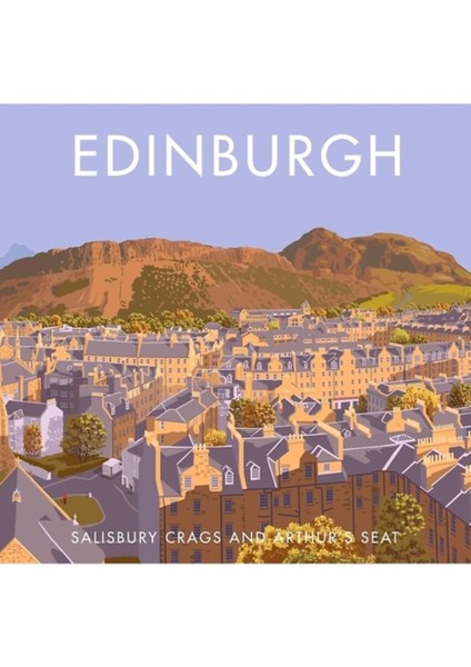 Edinburgh, Salisbury Kayalıkları, Arthur'un Koltuğu Tablo Ahşap Poster Dekoratif