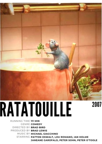 Ratatouille Tablo Ahşap Poster Dekoratif