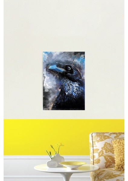 Karga Sanatı #karga #kuş #hayvanlar Tablo Ahşap Poster Dekoratif