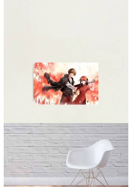 Gintama - Okita Sougo x Kagura (Okikagu) Tablo Ahşap Poster Dekoratif fiyatları
