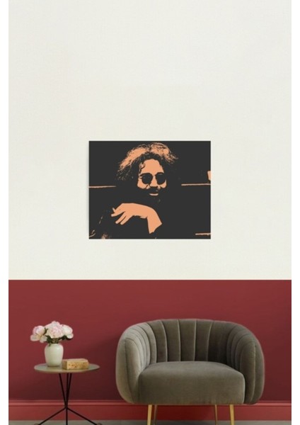 Jerry Garcia Şablon Baskı Tablo Ahşap Poster Dekoratif