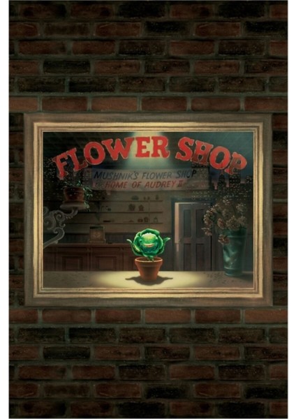 Flower Shop Complete Wall Poster, From Little Shop Of Horrors Tablo Ahşap Poster Dekoratif