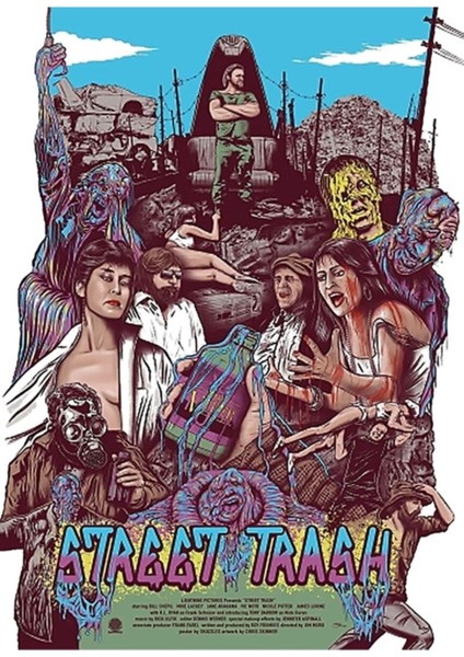 Sokak Çöpü (80'ler Splatter Melt Korku Filmi) Tablo Ahşap Poster