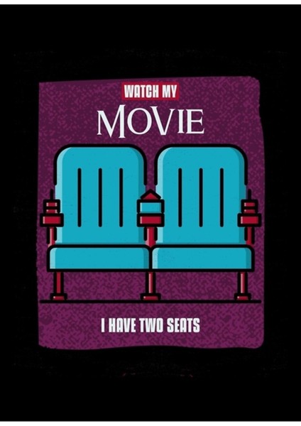 Watch My Movie Cinema Tablo Ahşap Poster Dekoratif