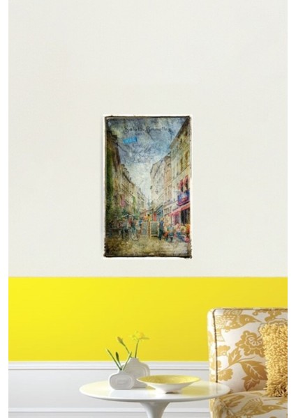 Rue De Rollebeek, Sablon, Brüksel – Unutulmuş Kartpostal Tablo Ahşap Poster Dekoratif