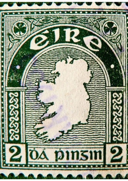 Irlanda Irlanda Eski Eski Posta Pulu Tablo Ahşap Poster Dekoratif