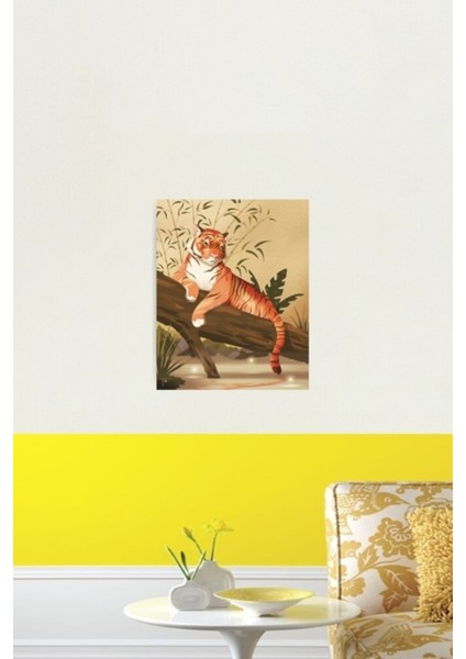 Kaplan Yılı Tablo Ahşap Poster Dekoratif fiyatları