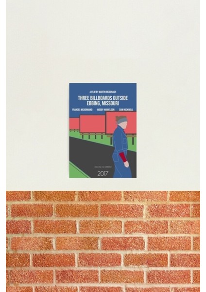 Ebbing Dışında Üç Billboard, Missouri Minimalist Film Posteri Tablo Ahşap Poster Dekoratif