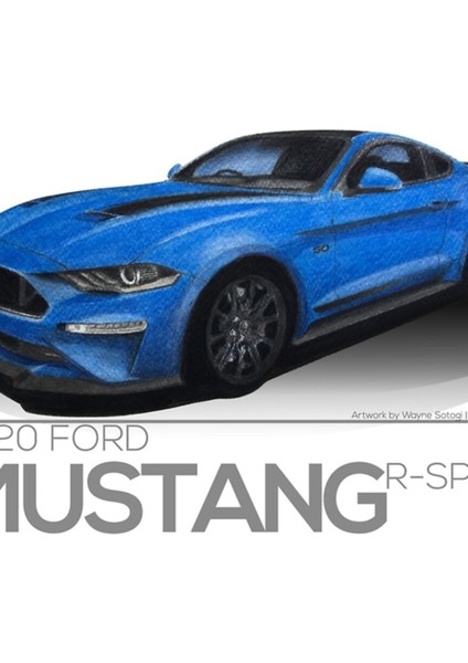 2020 Ford Mustang Gt Fastback 'meraklıları Serisi' Tablo Ahşap Poster Dekoratif