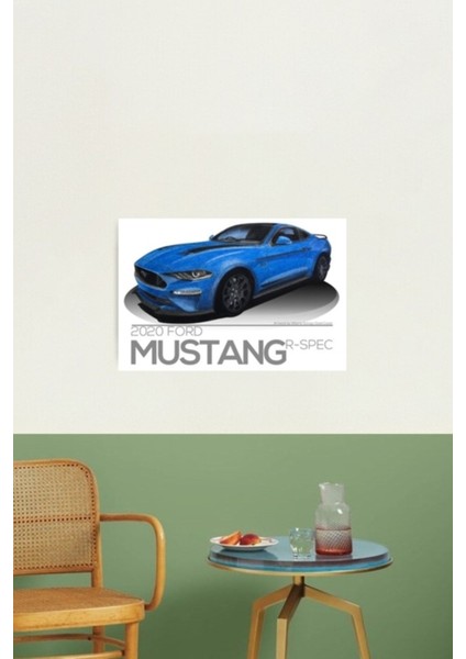 2020 Ford Mustang Gt Fastback 'meraklıları Serisi' Tablo Ahşap Poster Dekoratif fiyatları