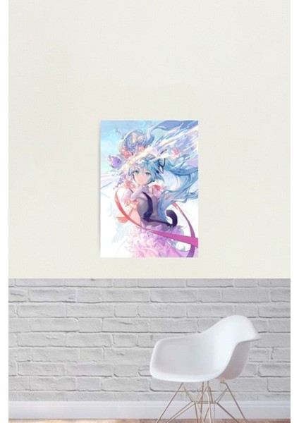 Miku Mavi Gökyüzü Tablo Ahşap Poster Dekoratif fiyatları