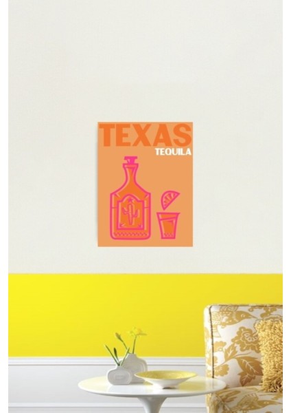 Texas Tekila Tablo Ahşap Poster Dekoratif