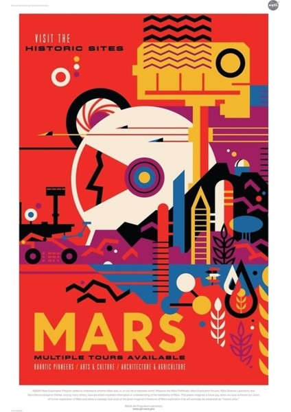 Bir Mars Misyonu (Nasa/jpl) Tablo Ahşap Poster Dekoratif