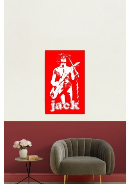 Jack - Beyaz Şablon Tablo Ahşap Poster Dekoratif