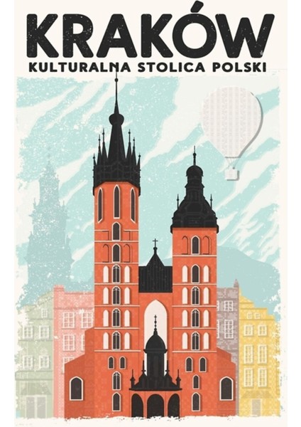 Krakow: Kulturalna Stolica Polski Tablo Ahşap Poster Dekoratif