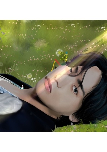 Taehyung Fanart Tablo Ahşap Poster Dekoratif KOD3703