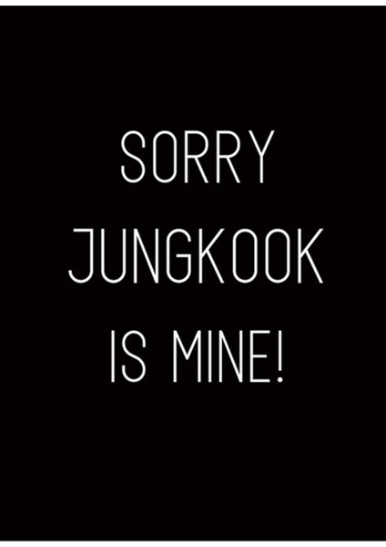 Üzgünüm Bts Jungkook Benim Tablo Ahşap Poster Dekoratif KOD1612