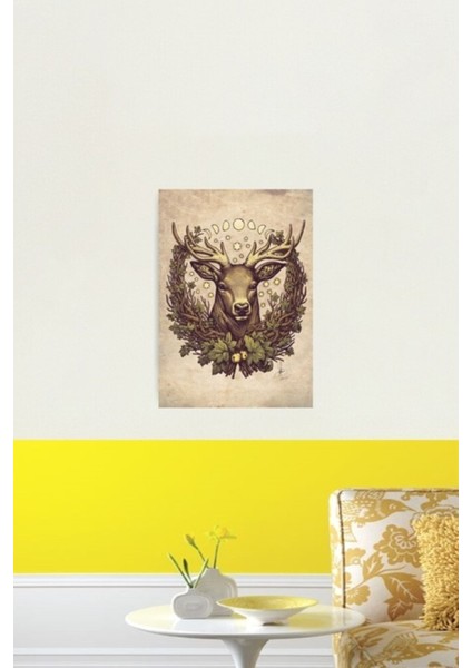 Cernunnos Stag Tablo Ahşap Poster Dekoratif fiyatları