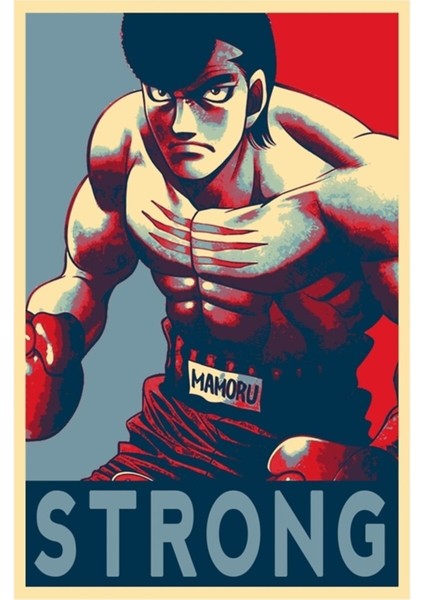 Mamoru Takamura Güçlü Hajime No Ippo Tablo Ahşap Poster Dekoratif