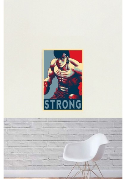 Mamoru Takamura Güçlü Hajime No Ippo Tablo Ahşap Poster Dekoratif
