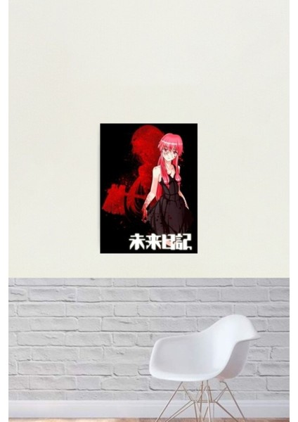 Mirai Nikki Tablo Ahşap Poster Dekoratif