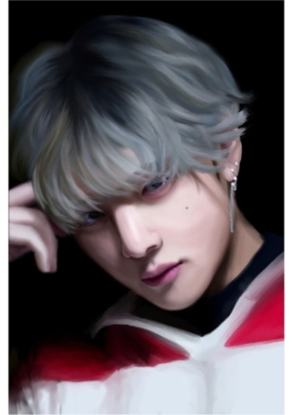 Bts V / Kim Taehyung Kendinizi Sevin Fanart Tablo Ahşap Poster Dekoratif KOD295