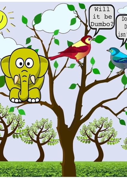 Filler ve Kuşlar Hayal Ederseniz Birlikte Şarkı Söyler Tablo Ahşap Poster Dekoratif