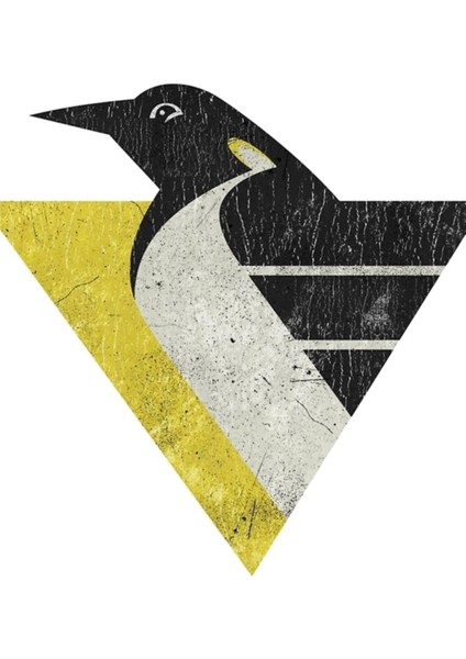 Pittsburgh Penguenleri Eski Logo Tablo Ahşap Poster Dekoratif