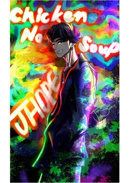 Tavuk Erişte Çorbası - Neon Jhope Tablo Ahşap Poster Dekoratif KOD820