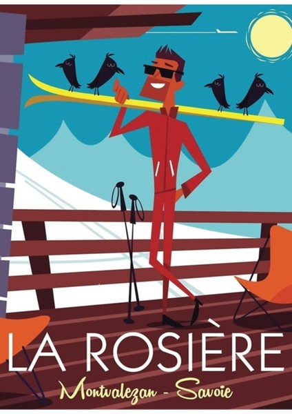 La Rosiere Kayak Posteri Tablo Ahşap Poster Dekoratif