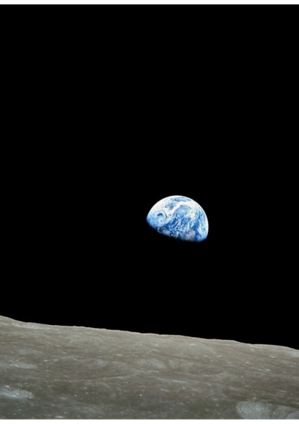 Apollo 8 Nasa Ay Misyonu Earthrise Tablo Ahşap Poster Dekoratif