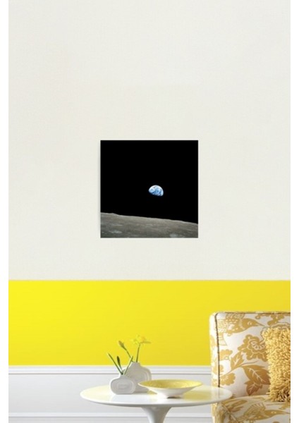 Apollo 8 Nasa Ay Misyonu Earthrise Tablo Ahşap Poster Dekoratif