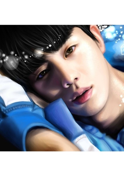 Bts Glitter Jin Dijital Boyama Tablo Ahşap Poster Dekoratif KOD1054