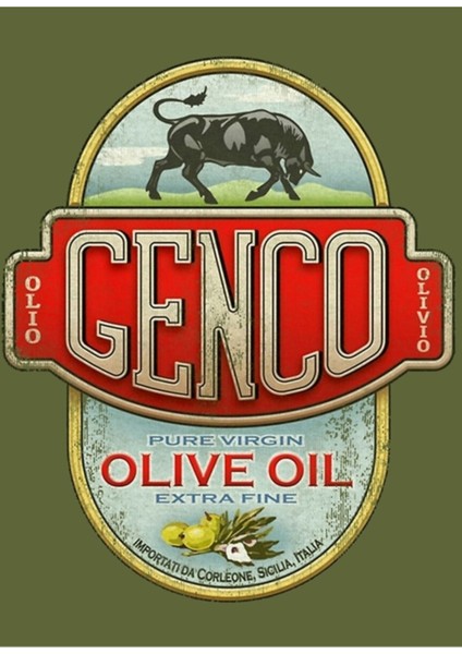 The Godfather - Genco Olive Oil Co. Tablo Ahşap Poster Dekoratif
